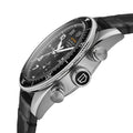 Tag Heuer Autavia Chronometer Flyback Automatic Chronograph Black Dial Black Leather Strap Watch for Men - CBE511A.FC8279