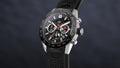 Tag Heuer Carrera Chronograph Steel & Ceramic Black Dial Black Rubber Strap Watch for Men - CBG2090.FT6145