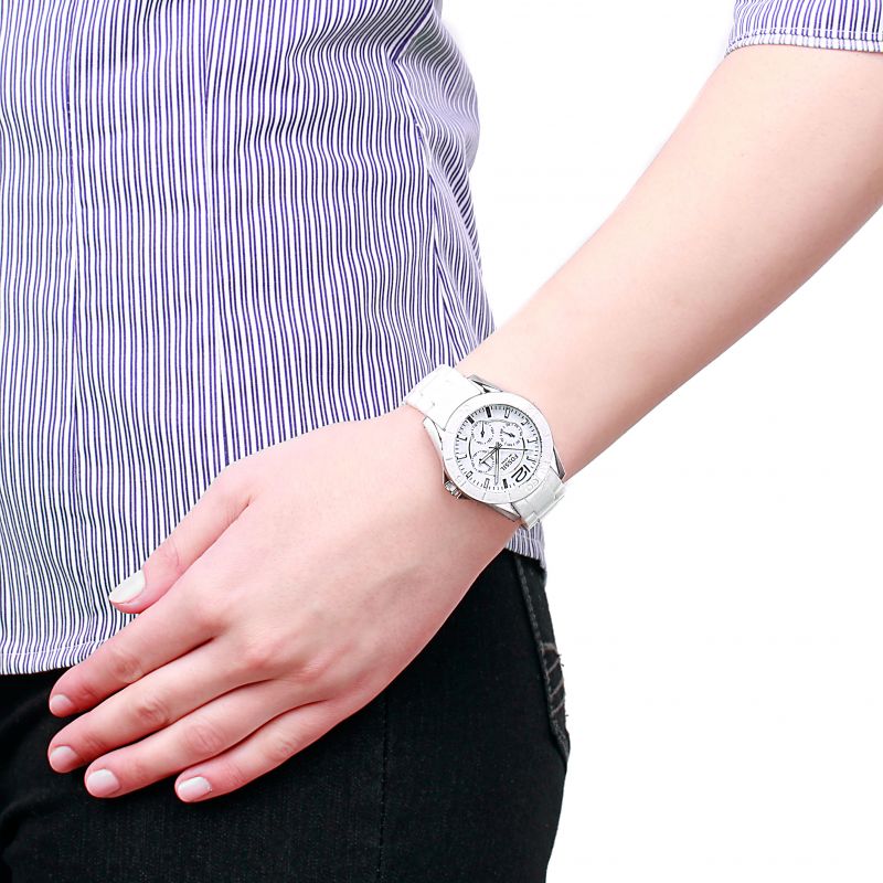 Fossil Ceramic White Dial White Ceramic Strap Watch for Women - CE1002