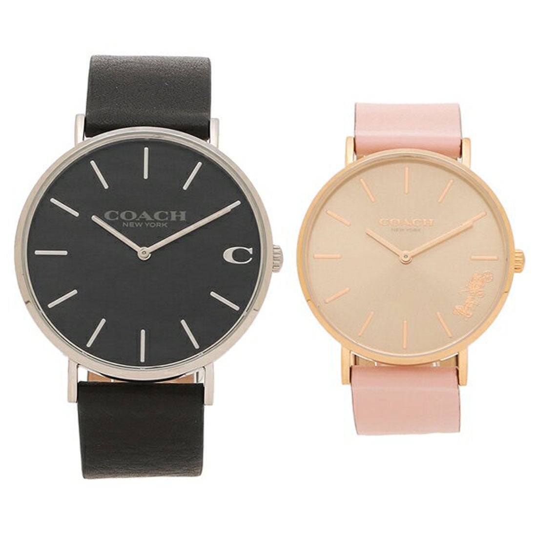 Coach Perry Rose Gold Dial Pink Leather Strap Watch for Women - 14503332-C