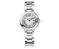 Cartier Ballon Bleu De Cartier White Dial Silver Steel Strap Watch for Women - W69010Z4