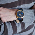 Fossil The Minimalist 3H Analog Blue Dial Blue Leather Strap Watch for Men - FS5789
