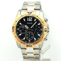 Guess Commander Chronograph Blue Dial Two Tone Steel Strap Watch for Men - GW0056G5