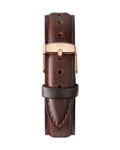 Daniel Wellington Classic Bristol White Dial Brown Leather Strap Watch For Women - DW00100039