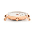 Daniel Wellington Classy St Mawes White Dial Brown Leather Strap Watch For Women - DW00100059