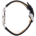 Daniel Wellington Dapper Sheffield White Dial Black Leather Strap Watch For Women - DW00100096