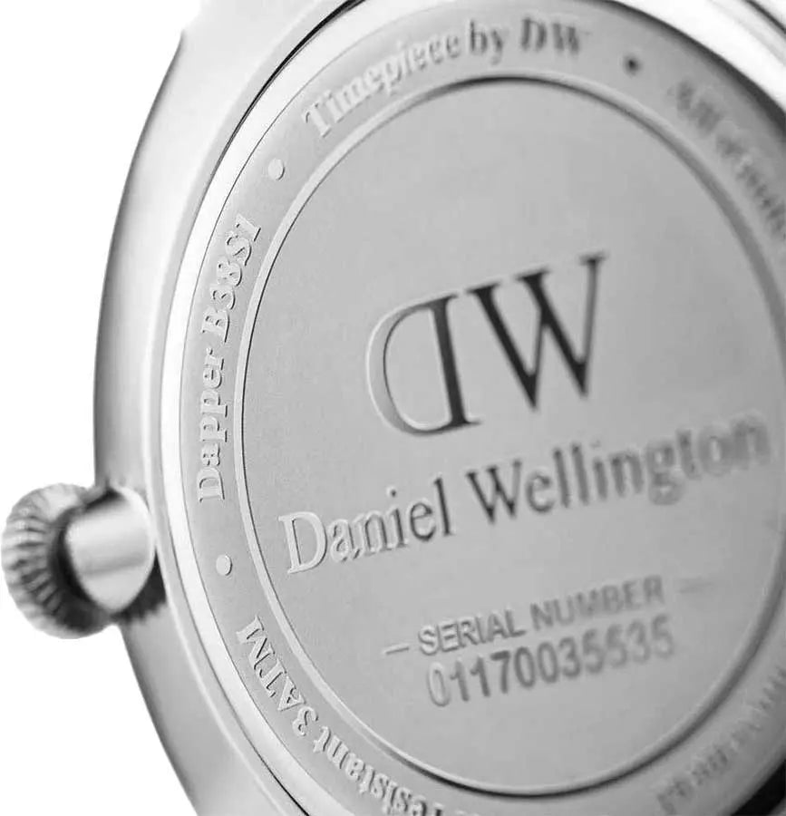 Daniel Wellington Dapper Durham Analog White Dial Brown Leather Strap Watch For Women - DW00100114