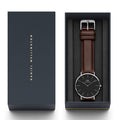 Daniel Wellington Classic Bristol Black Dial Brown Leather Strap Watch For Men - DW00100131