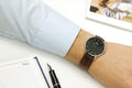 Daniel Wellington Classic Bristol Black Dial Brown Leather Strap Watch For Men - DW00100143