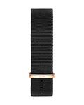Daniel Wellington Classic Cornwall Black Dial Black NATO Strap Watch For Women - DW00100150