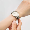 Daniel Wellington Iconic Link White Dial Silver Steel Strap Watch For Women - DW00100205
