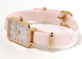 Daniel Wellington Quadro Pressed Mother of Pearl Pink Dial Pink Nylon Strap Watch For Women - DW00100509