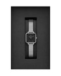Daniel Wellington Quadro Studio Black Dial Silver Stailess Steel Watch For Women - DW00100522