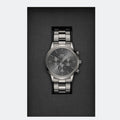 Daniel Wellington Iconic Link Chronograph Grey Dial Grey Steel Strap Watch for Men - DW00100643