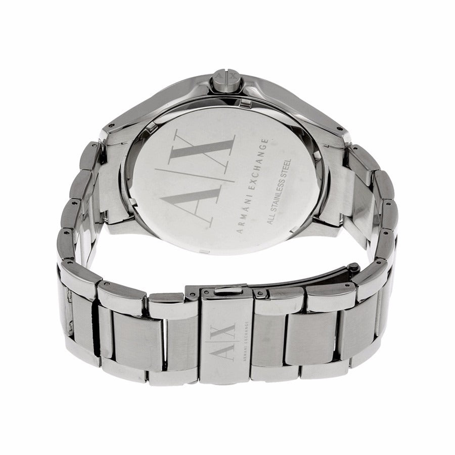 Armani Exchange Hampton Chronograph Blue Dial Silver Steel Strap Watch For Men - AX2178