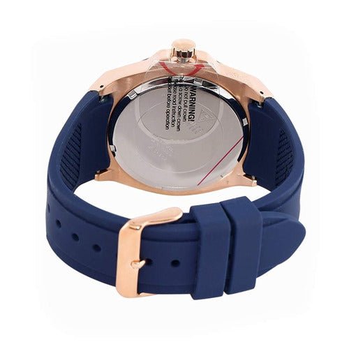 Guess Zena Blue Dial Blue Silicone Strap Watch For Women - W1049L2