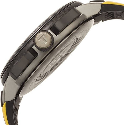 Tissot T Bike Cycling Tour de France Black Dial Two Tone Rubber Strap Watch For Men - T111.417.37.441.00
