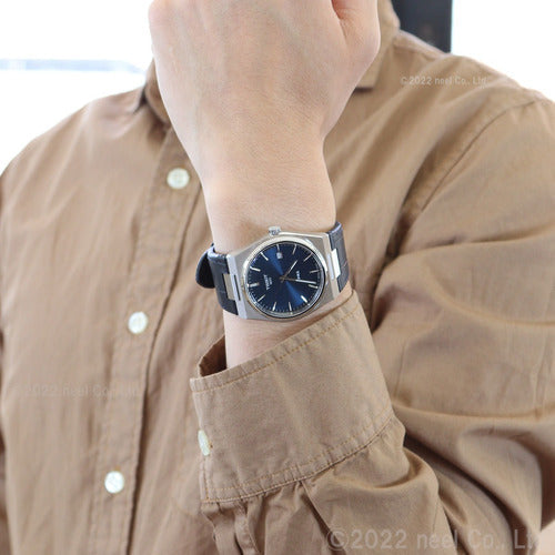 Tissot PRX Blue Dial Blue Leather Strap Watch for Men - T137.410.16.041.00