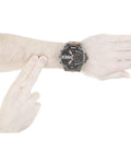 Diesel Mr Daddy 2.0 Black Dial Brown Leather Strap Watch For Men - DZ7332