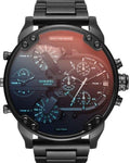 Diesel Mr Daddy 2.0 Chronograph Black Dial Black Steel Strap Watch For Men - DZ7395