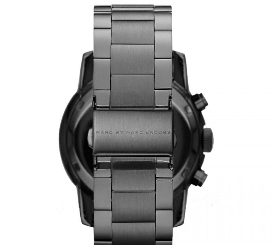 Marc Jacobs Larry Chronograph Black Dial Black Steel Strap Watch for Men - MBM5032
