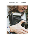 Daniel Wellington Classic Glasgow White Dial Two Tone NATO Strap Unisex Watch - DW00100047