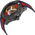 Gucci Dive Tiger Blue and Red Dial Blue Red Blue Nylon Strap Watch For Men - YA136215