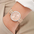 Michael Kors Darci Rose Gold Dial Rose Gold Stainless Steel Strap Watch for Women - MK3366