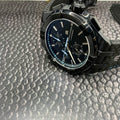 Maurice Lacroix Aikon Chronograph Limited Edition Black Dial Black Leather Strap Watch for Men - AI1018-PVB01-337-1