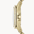 Fossil Riley Gold Dial Gold Steel Strap Watch for Women - ES3203