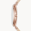Fossil Jacqueline White Dial Pink Leather Strap Watch for Women - ES3988