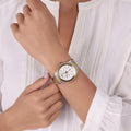 Fossil Stella Sport Multifunction Silver Dial Two Tone Steel Strap Watch for Women - ES5107