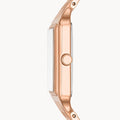 Fossil Raquel Three Hand Date White Dial Rose Gold Steel Strap Watch For Women - ES5271