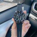 Fossil Bannon Multifunction Black Dial Black Silicone Strap Watch for Men - BQ2494