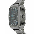 Fossil Retro Analog-Digital Black Dial Grey Steel Strap Watch for Men - FS5892