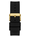 Guess Genesis Chronograph Black Dial Black Silicone Strap Watch For Men - GW0100G1