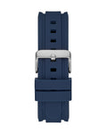 Guess Commander Blue Dial Blue Rubber Strap Watch for Men - GW0211G1