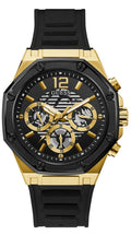 Guess Momentum Black Dial Black Rubber Strap Watch for Men - GW0263G1