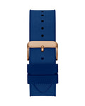 Guess Navigator Chronograph Blue Dial Blue Rubber Strap Watch for Men - GW0264G4