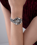 Guess G-Twist Silver Dial Silver Steel Strap Watch for Women - W1082L1