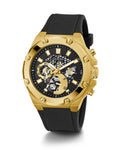 Guess Third Gear Multifunction Black Dial Black Rubber Strap Watch for Men - GW0334G2