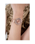 Guess Soiree Diamonds Rose Gold Dial Rose Gold Mesh Bracelet Watch for Women - GW0402L3
