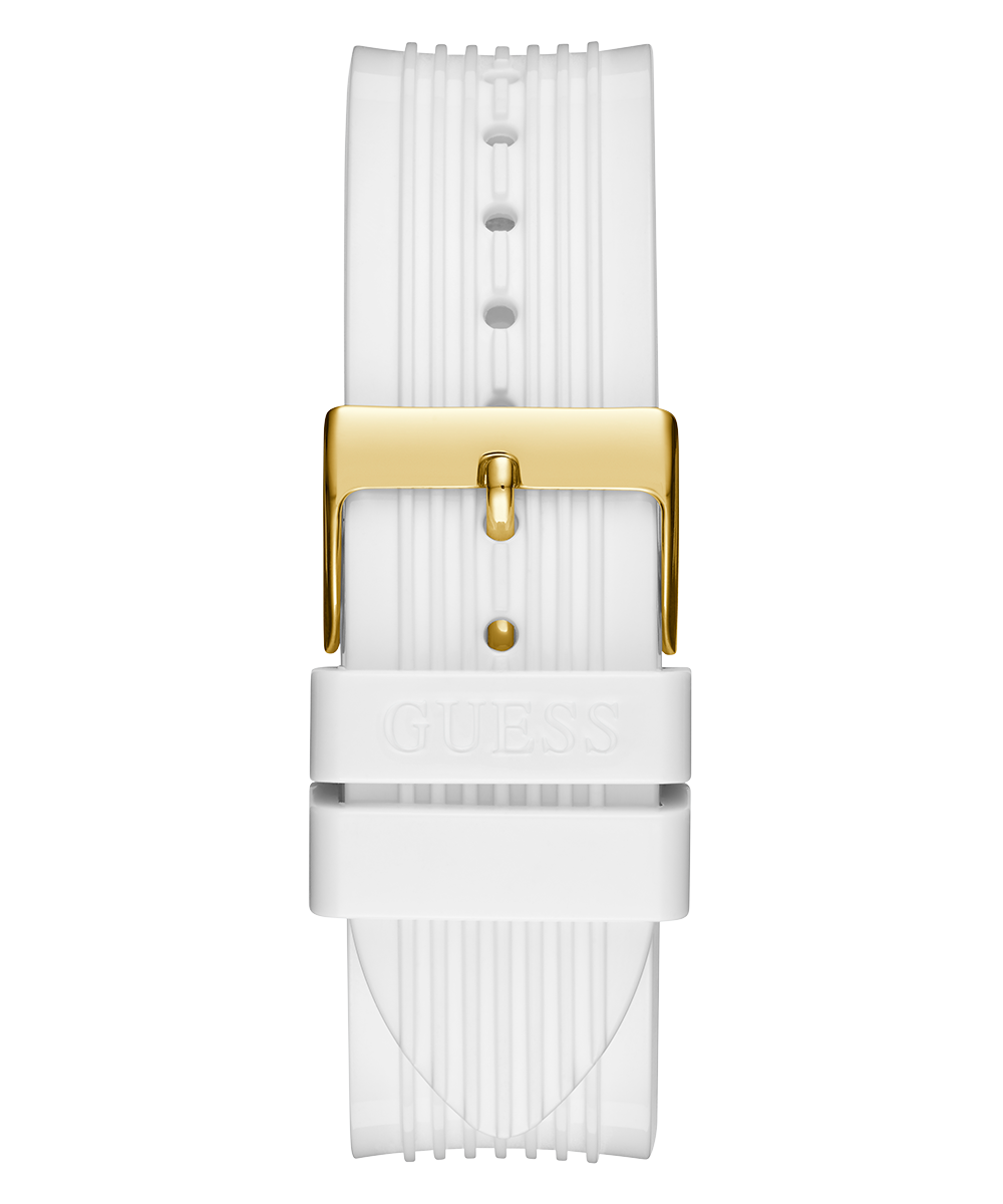 Guess Marina Multifunction White Dial White Rubber Strap Watch for Women - W1025L5