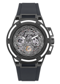 Guess Matrix Multifunction Grey Dial Grey Rubber Strap Watch for Men - GW0423G3