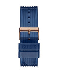 Guess Poseidon Chronograph Blue Dial Blue Silicone Strap Watch For Men - GW0425G3
