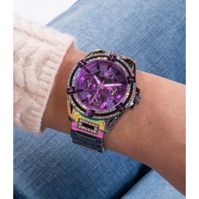 Guess Queen Multicolor Dial Multicolor Steel Strap Watch For Women - GW0464L4