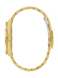 Guess Continental Gold Dial Gold Steel Strap Watch For Men - GW0260G4