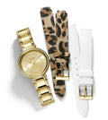 Guess Montage Quartz Gold Dial Gold Steel Strap Watch For Women - GW0588L1