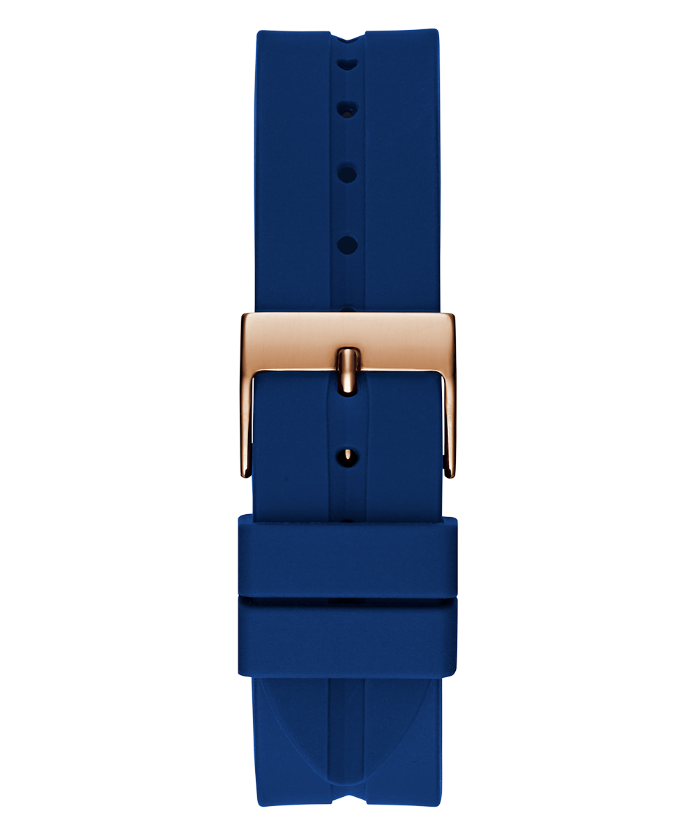 Guess Libra Crystals Blue Dial Blue Silicone Strap Watch For Women - GW0618L2