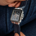 Guess Leo Chronograph Navy Blue Dial Blue Silicone Strap Watch For Men - GW0637G1
